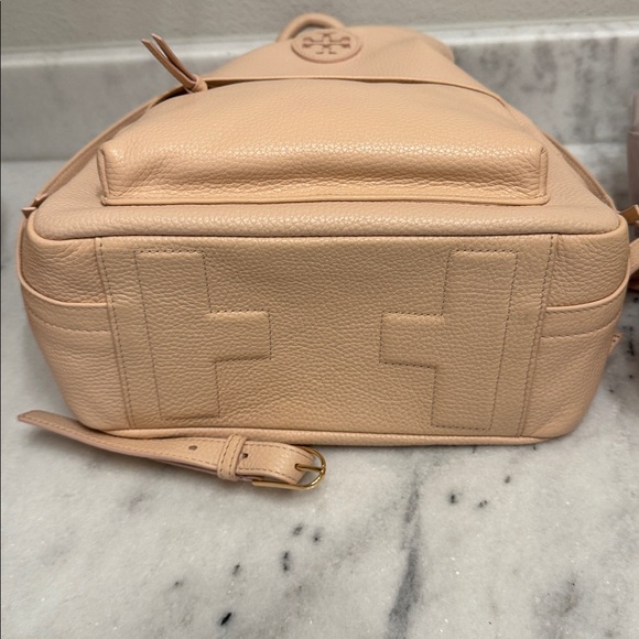 Tory Burch Pebbled Leather Backpack in Sweet Melon NWT - Picture 8 of 8